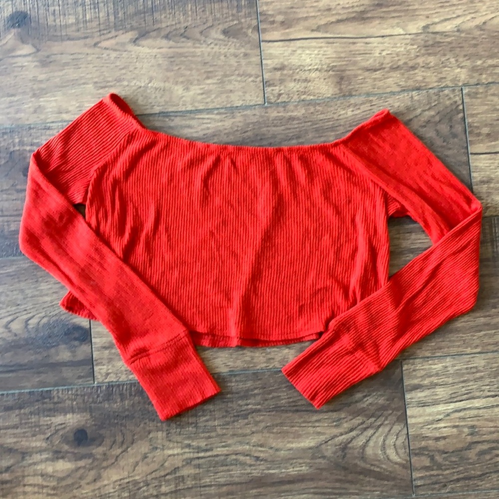 Off the shoulder crop top